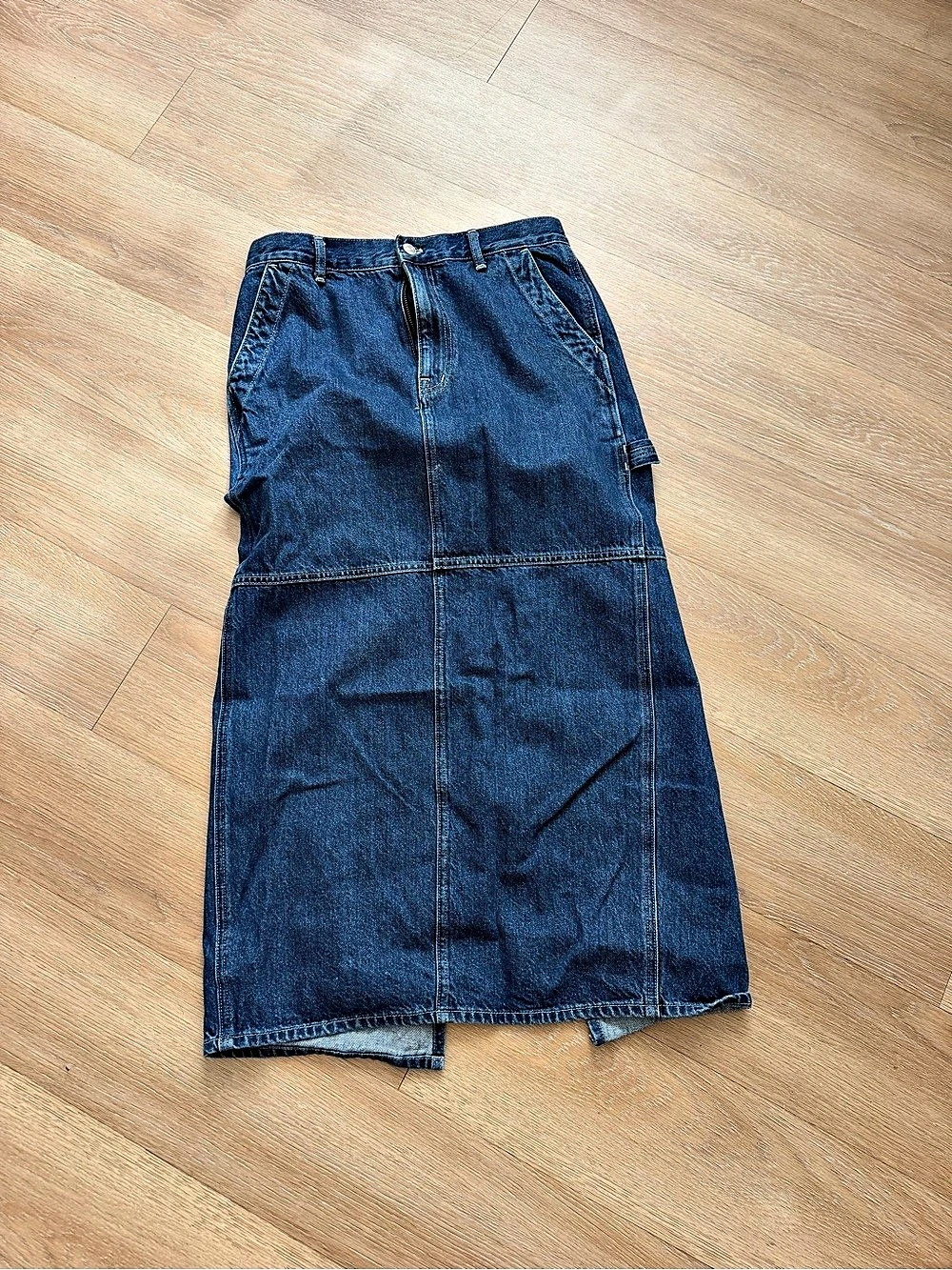 Madewell Denim Carpenter Maxi Skirt Denim Midi Skirt Waist 27
